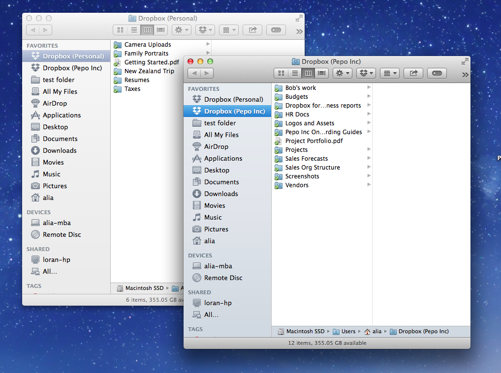 Dropbox app mac